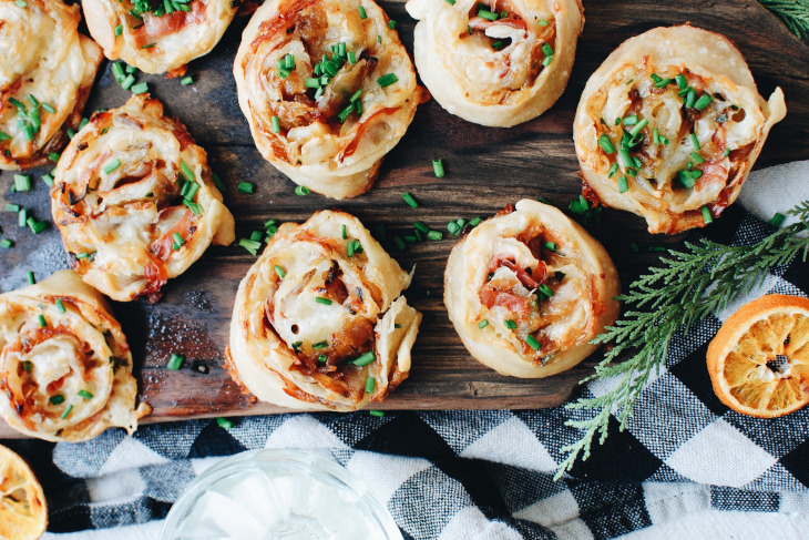 Prosciutto and Cheese Puff Pastry Pinwheels Recipe