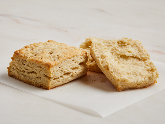dry, dense, flavorless biscuits made with coconut oil