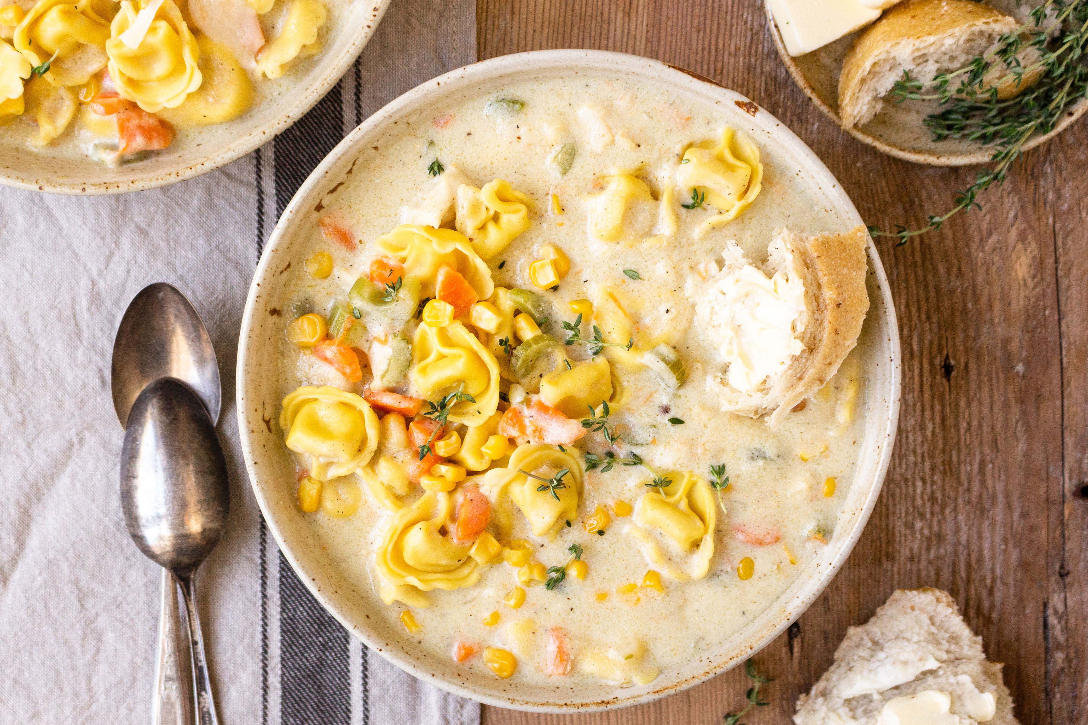 Creamy chicken store tortellini soup