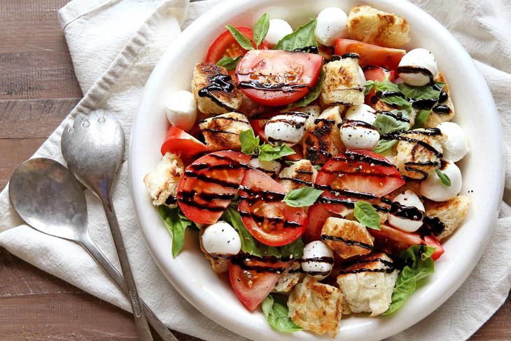 Caprese Salad with Stovetop Croutons - Recipes | Go Bold With Butter