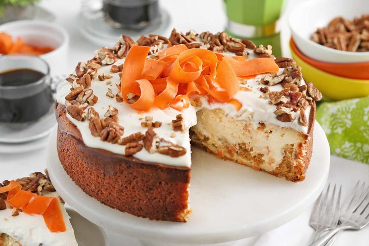 Easy Moist Carrot Cake Cheesecake Swirl Bars Recipe | Dessert Recipes