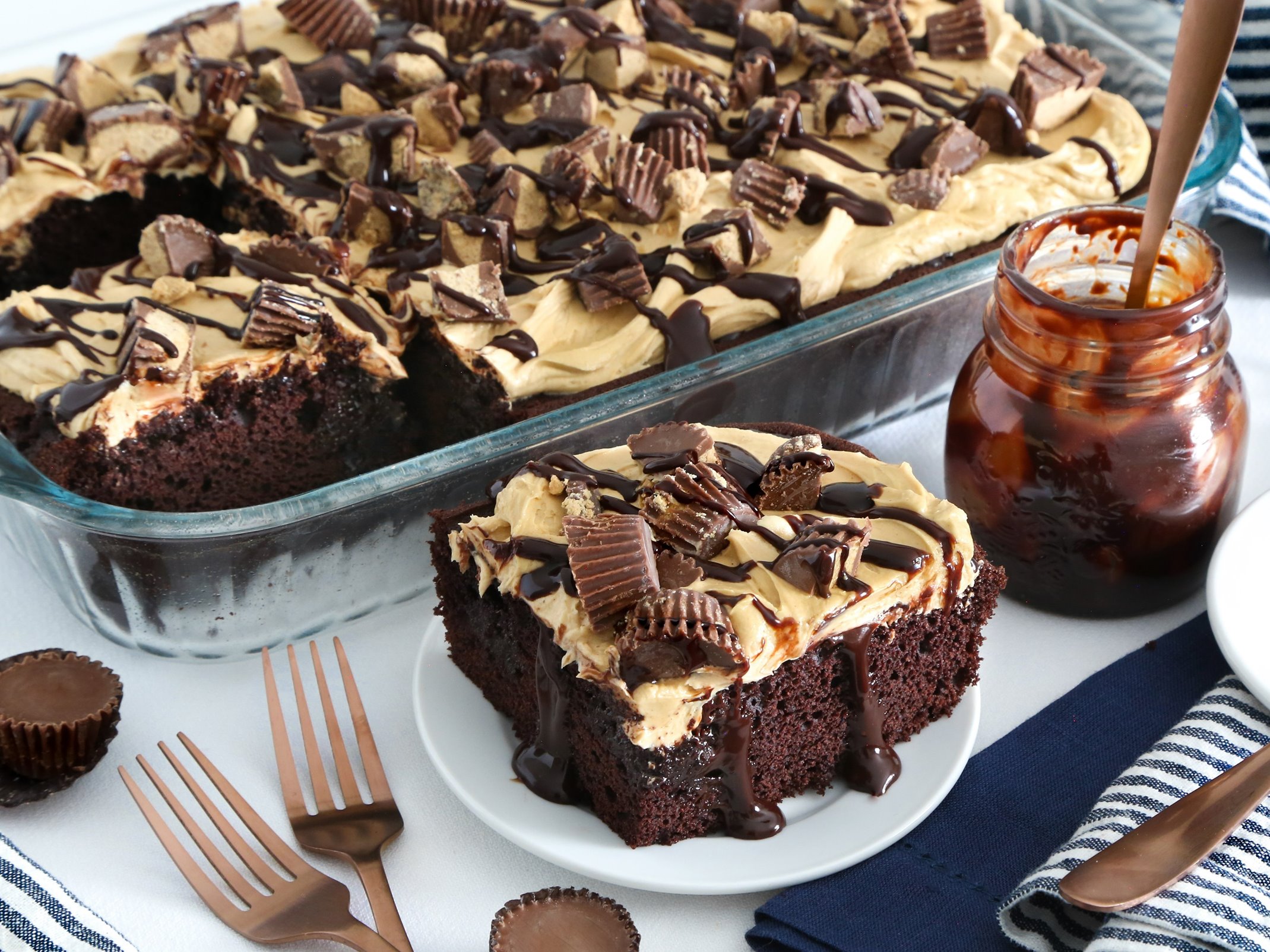 Peanut Butter Cup Poke Cake Recipes Go Bold With Butter